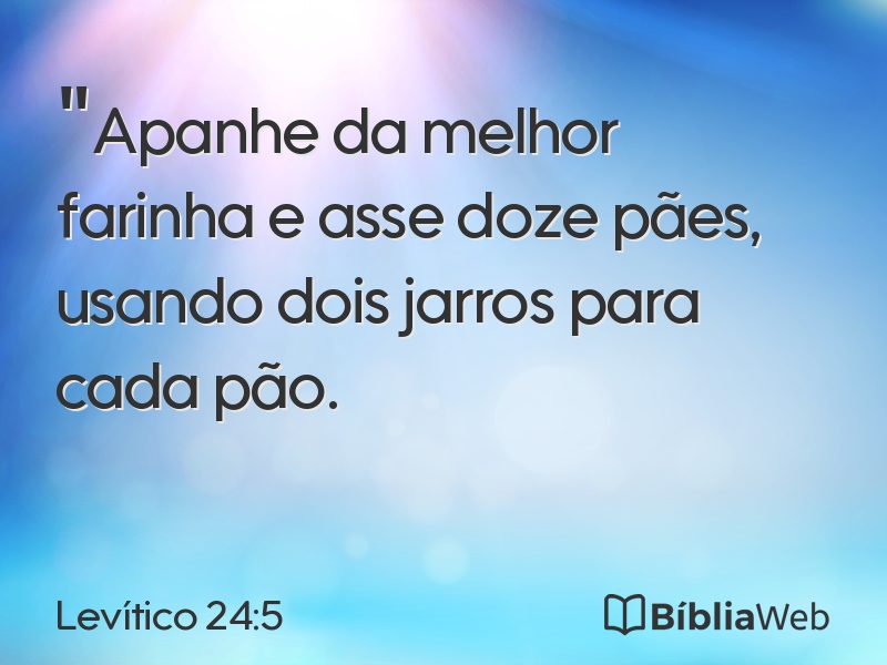 Levítico 24:5 em imagem para compartilhar