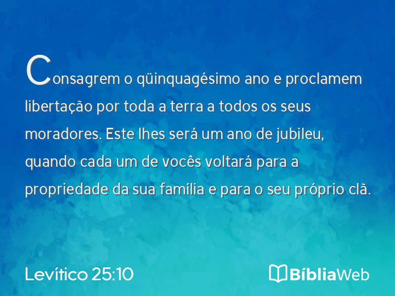 Levítico 25:10 em imagem para compartilhar