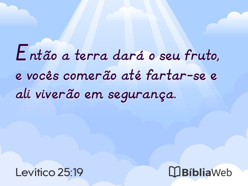 Levítico 25:19 em imagem para compartilhar