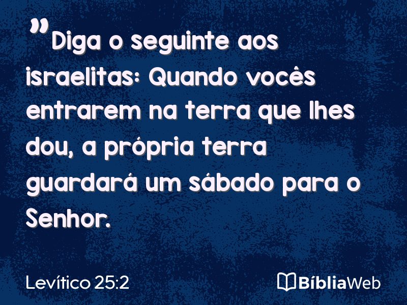 Levítico 25:2 em imagem para compartilhar