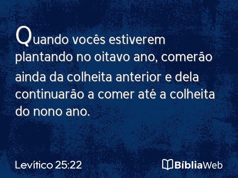 Levítico 25:22 em imagem para compartilhar