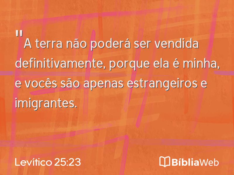 Levítico 25:23 em imagem para compartilhar