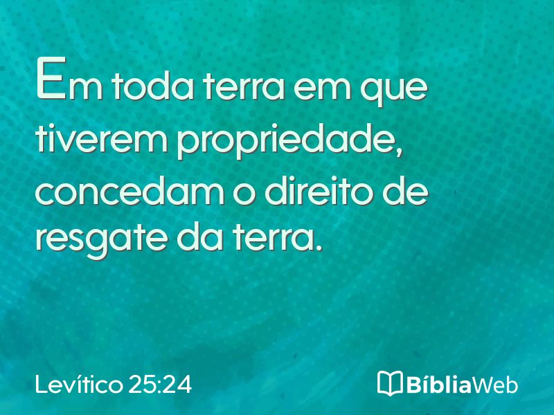 Levítico 25:24 em imagem para compartilhar