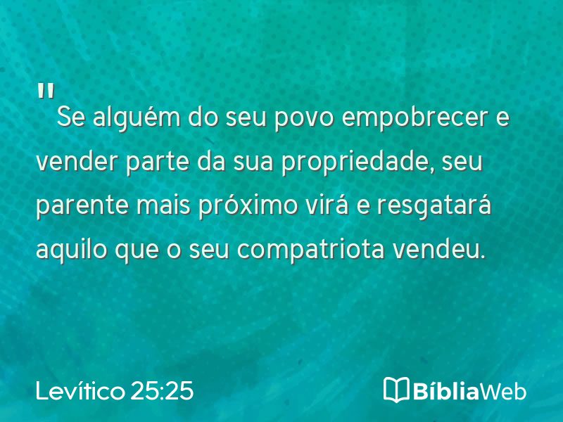 Levítico 25:25 em imagem para compartilhar