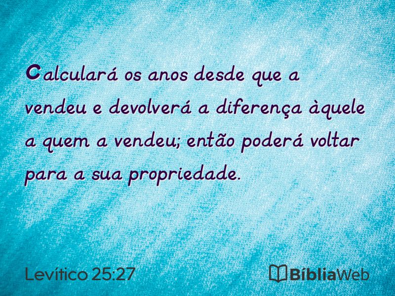 Levítico 25:27 em imagem para compartilhar