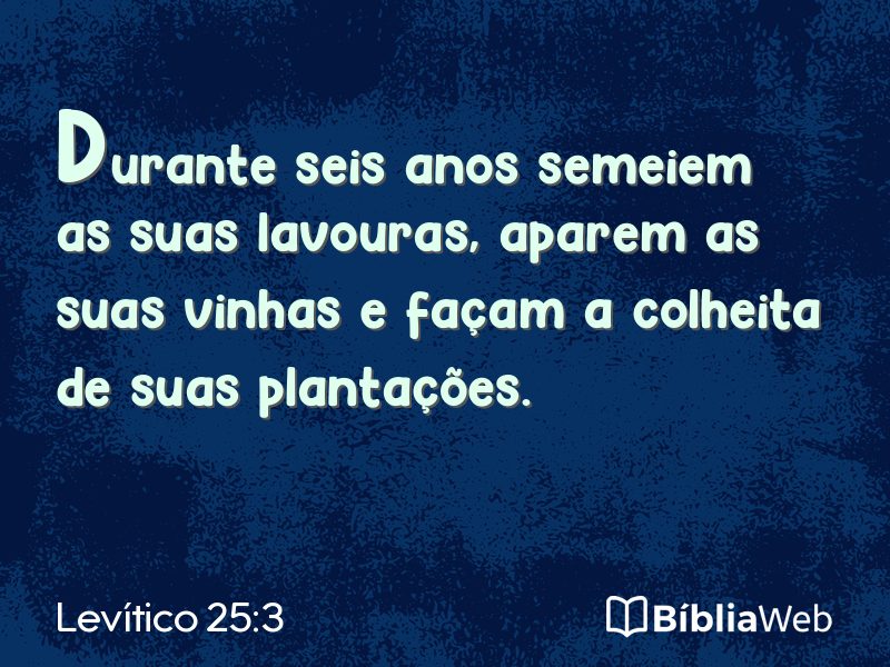 Levítico 25:3 em imagem para compartilhar