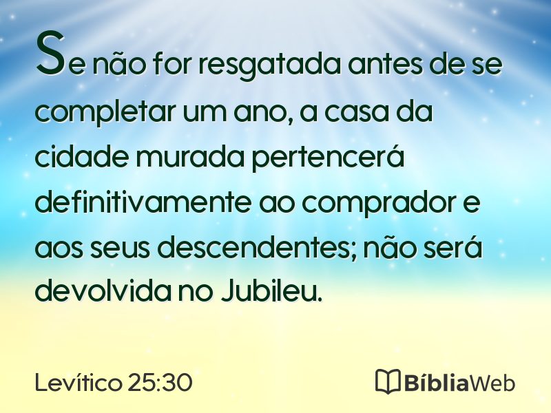 Levítico 25:30 em imagem para compartilhar
