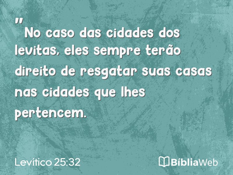 Levítico 25:32 em imagem para compartilhar