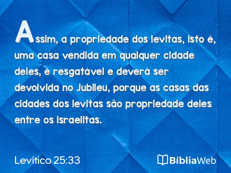 Levítico 25:33 em imagem para compartilhar