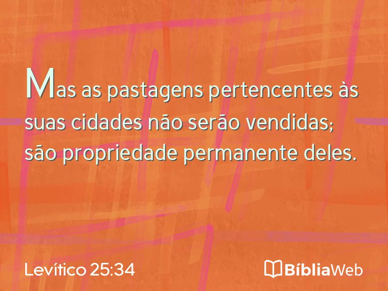 Levítico 25:34 em imagem para compartilhar