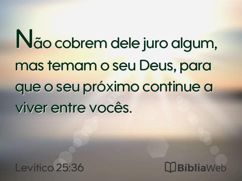 Levítico 25:36 em imagem para compartilhar