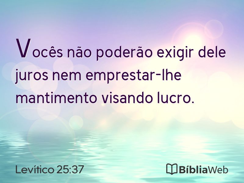 Levítico 25:37 em imagem para compartilhar
