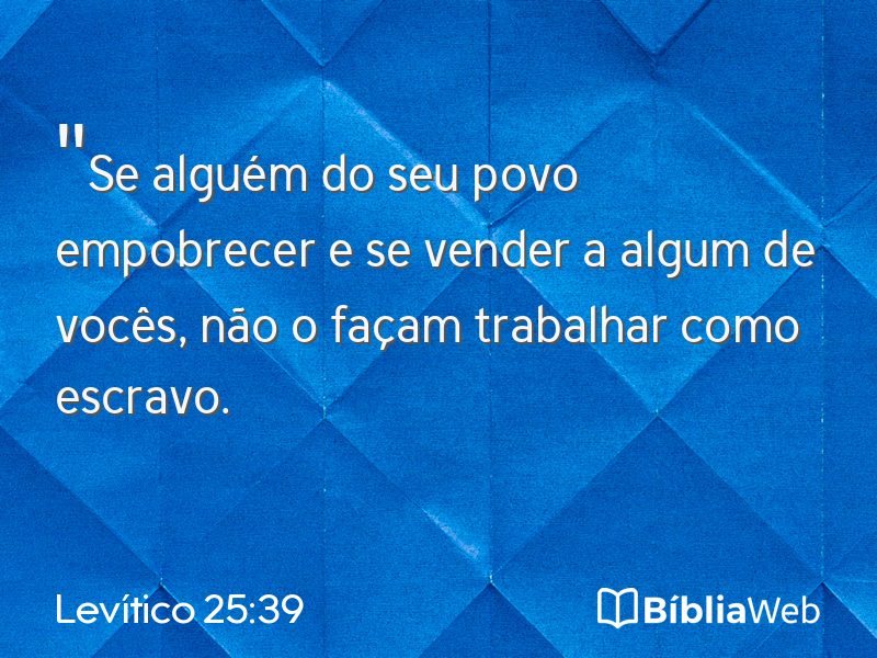 Levítico 25:39 em imagem para compartilhar