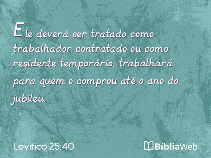 Levítico 25:40 em imagem para compartilhar