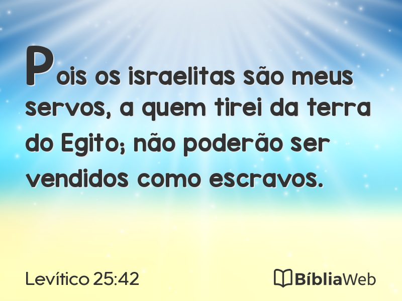 Levítico 25:42 em imagem para compartilhar