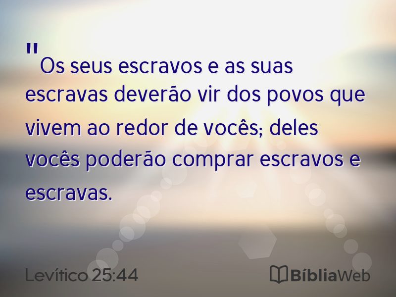 Levítico 25:44 em imagem para compartilhar