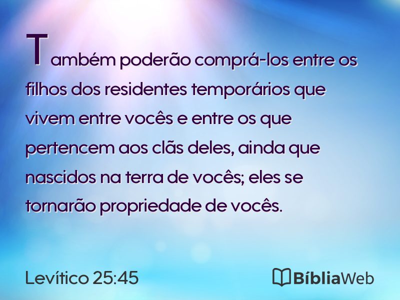 Levítico 25:45 em imagem para compartilhar