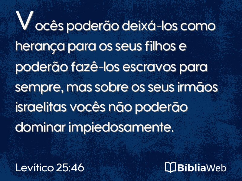 Levítico 25:46 em imagem para compartilhar