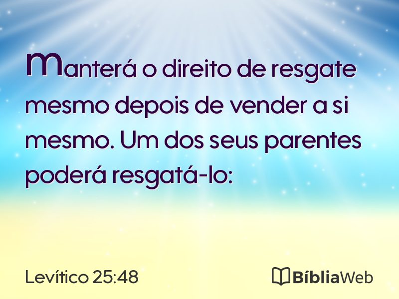 Levítico 25:48 em imagem para compartilhar