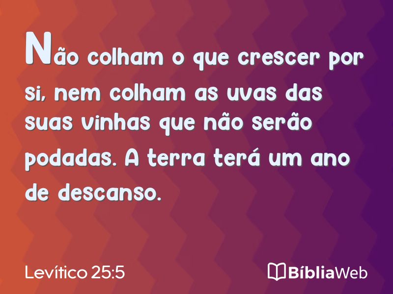 Levítico 25:5 em imagem para compartilhar