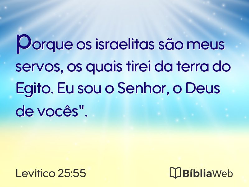 Levítico 25:55 em imagem para compartilhar