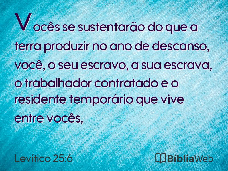 Levítico 25:6 em imagem para compartilhar