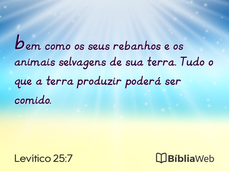 Levítico 25:7 em imagem para compartilhar
