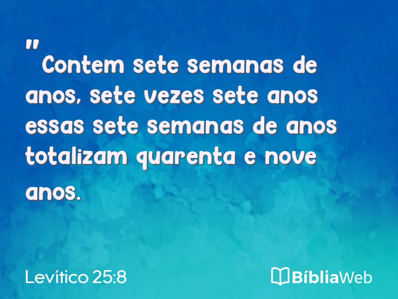 Levítico 25:8 em imagem para compartilhar