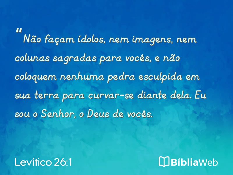 Levítico 26:1 em imagem para compartilhar