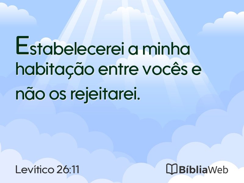 Levítico 26:11 em imagem para compartilhar