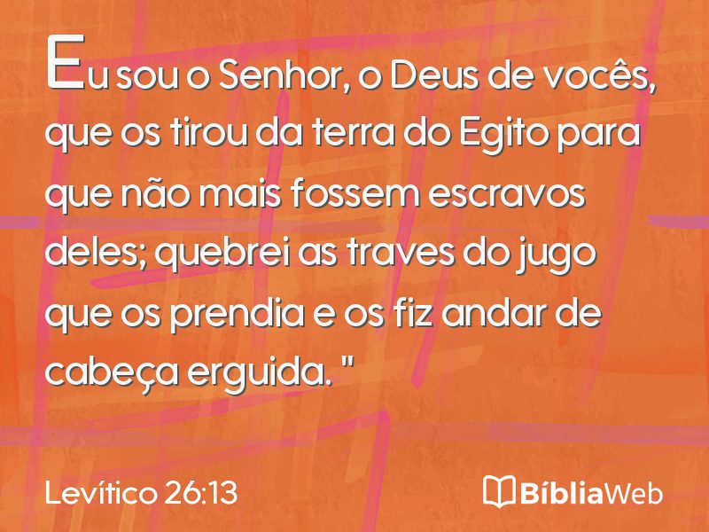Levítico 26:13 em imagem para compartilhar