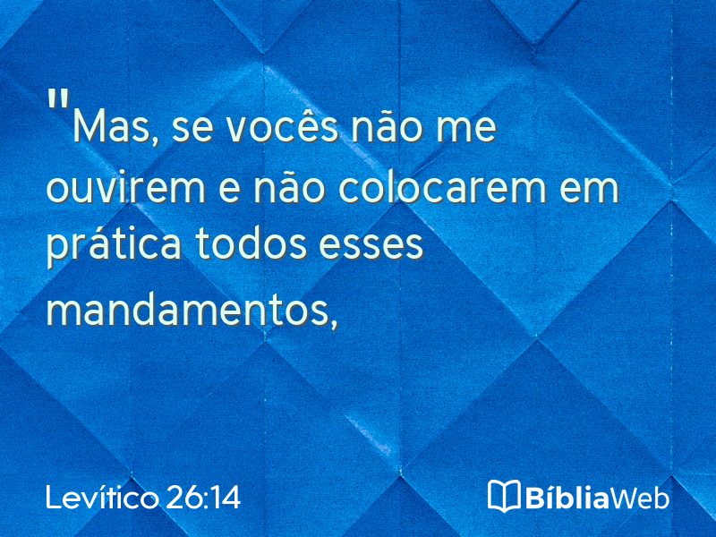 Levítico 26:14 em imagem para compartilhar