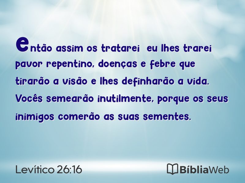 Levítico 26:16 em imagem para compartilhar