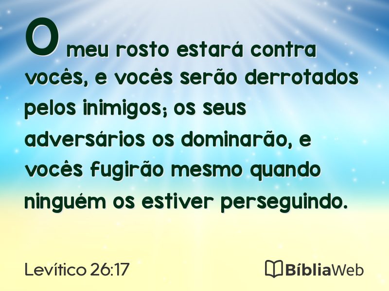 Levítico 26:17 em imagem para compartilhar