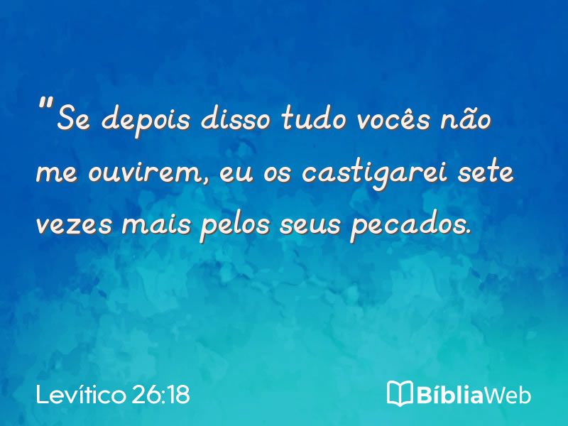 Levítico 26:18 em imagem para compartilhar
