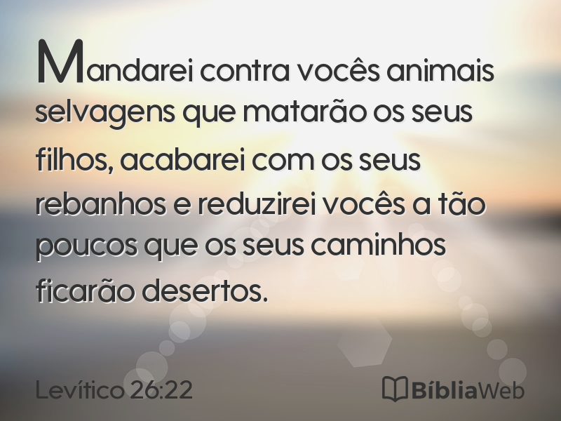 Levítico 26:22 em imagem para compartilhar
