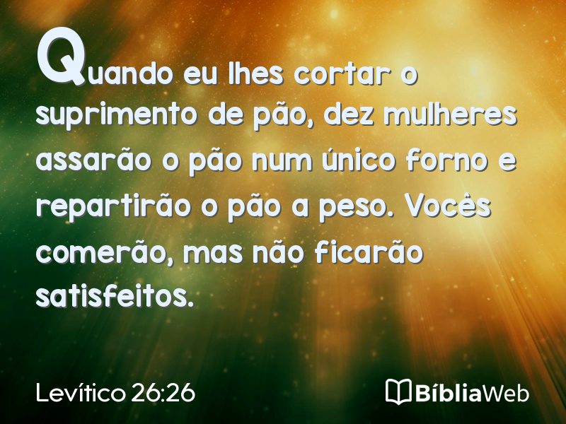 Levítico 26:26 em imagem para compartilhar