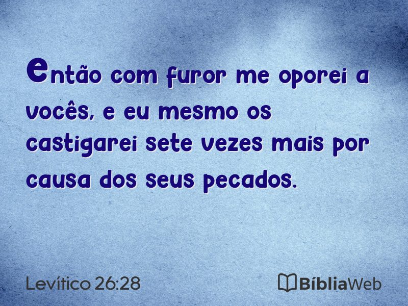 Levítico 26:28 em imagem para compartilhar