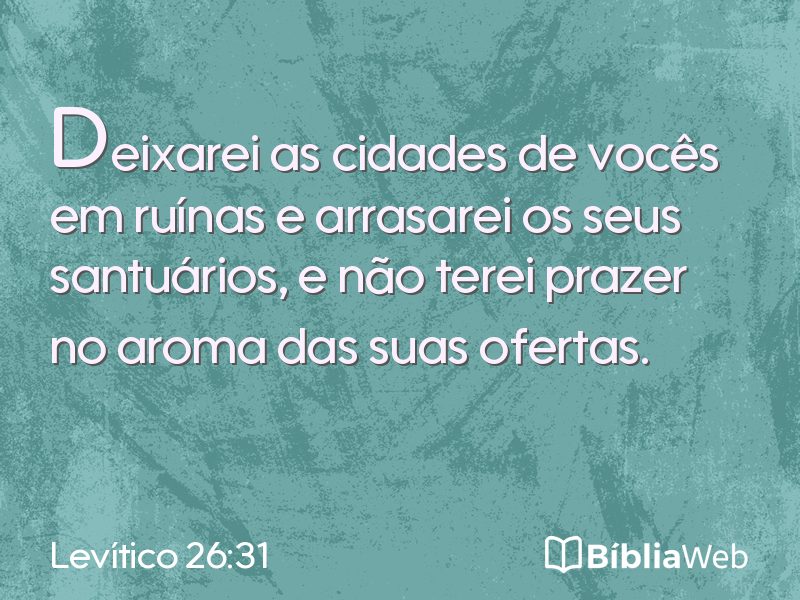 Levítico 26:31 em imagem para compartilhar