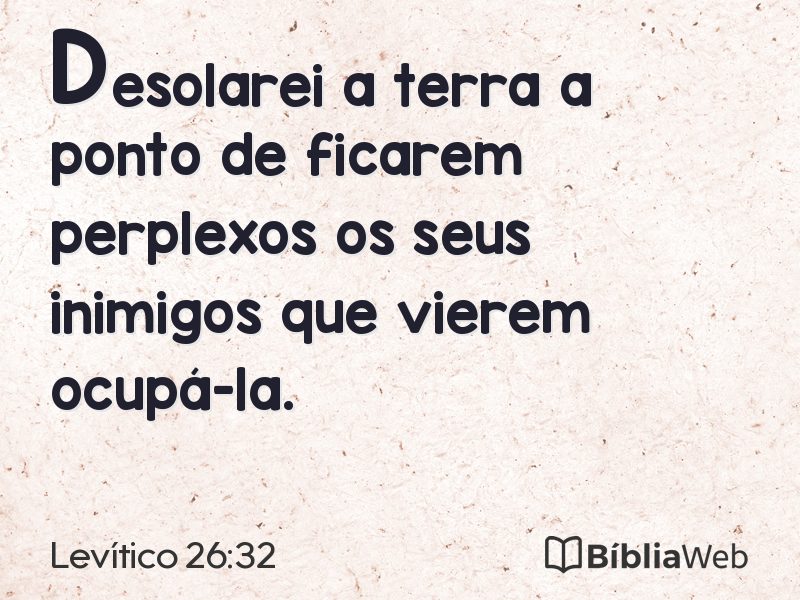 Levítico 26:32 em imagem para compartilhar