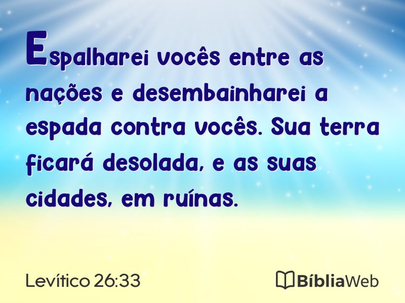 Levítico 26:33 em imagem para compartilhar