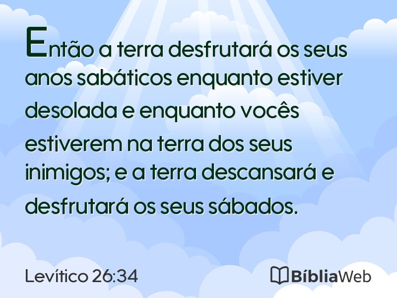 Levítico 26:34 em imagem para compartilhar