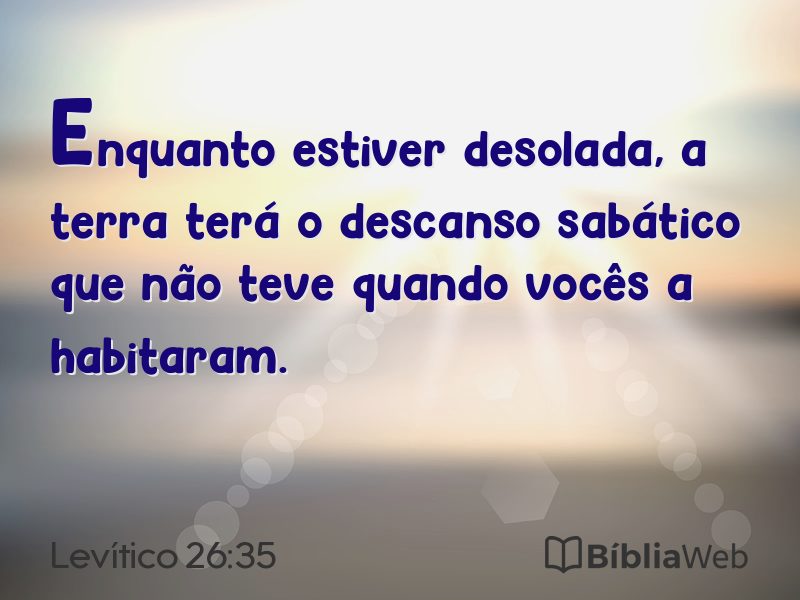 Levítico 26:35 em imagem para compartilhar