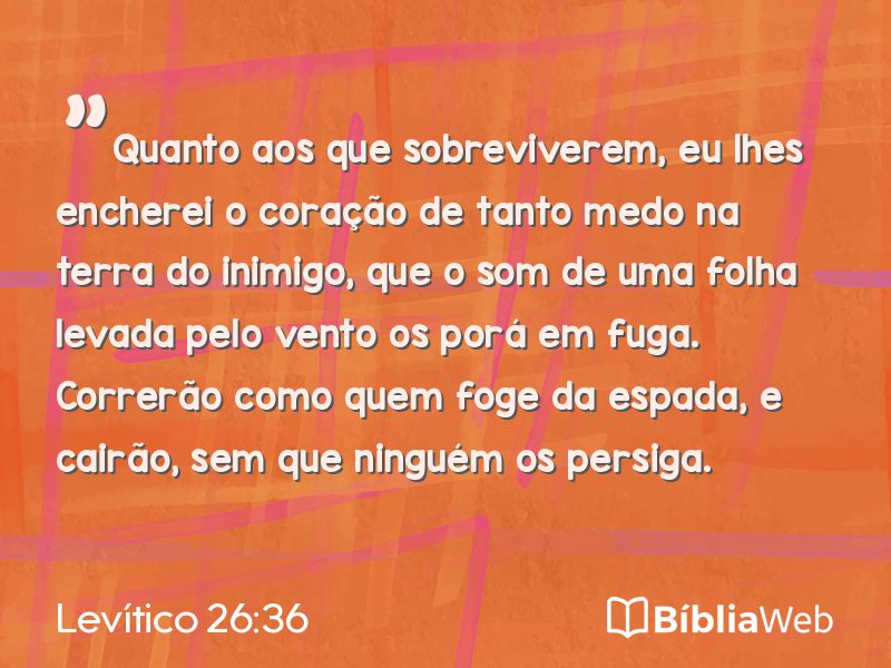 Levítico 26:36 em imagem para compartilhar