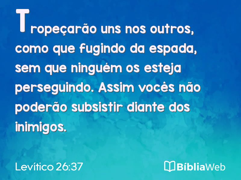 Levítico 26:37 em imagem para compartilhar