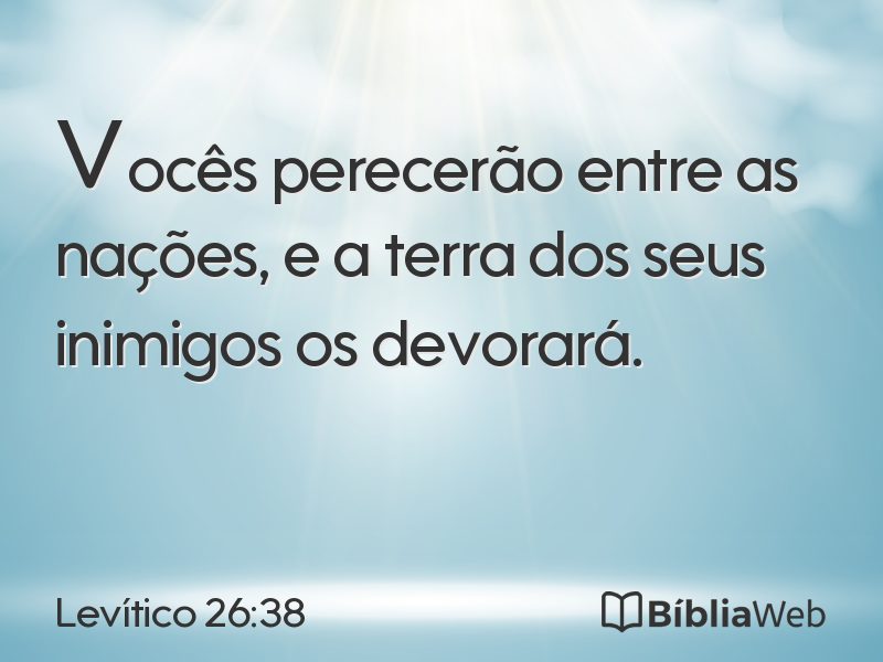 Levítico 26:38 em imagem para compartilhar