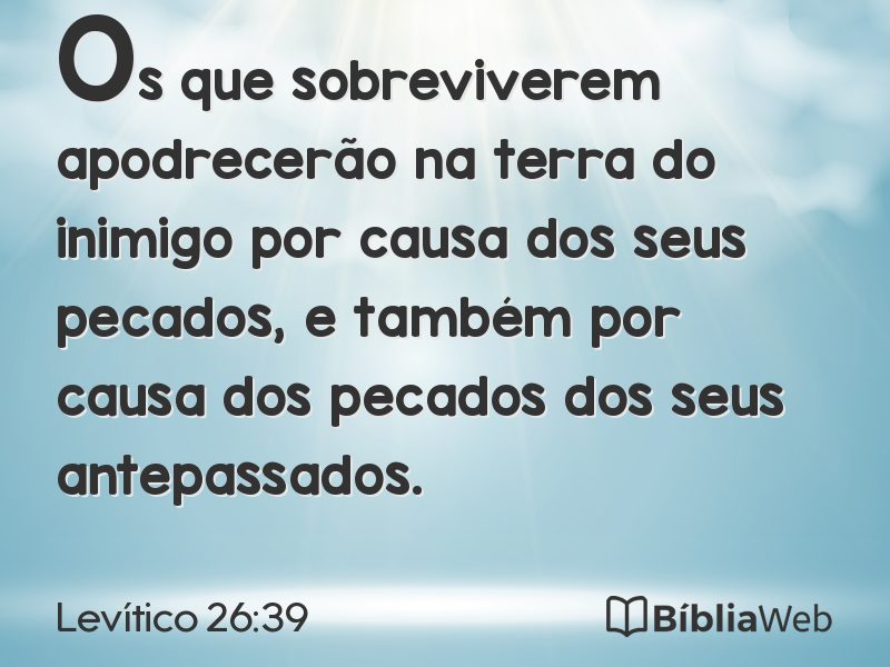 Levítico 26:39 em imagem para compartilhar