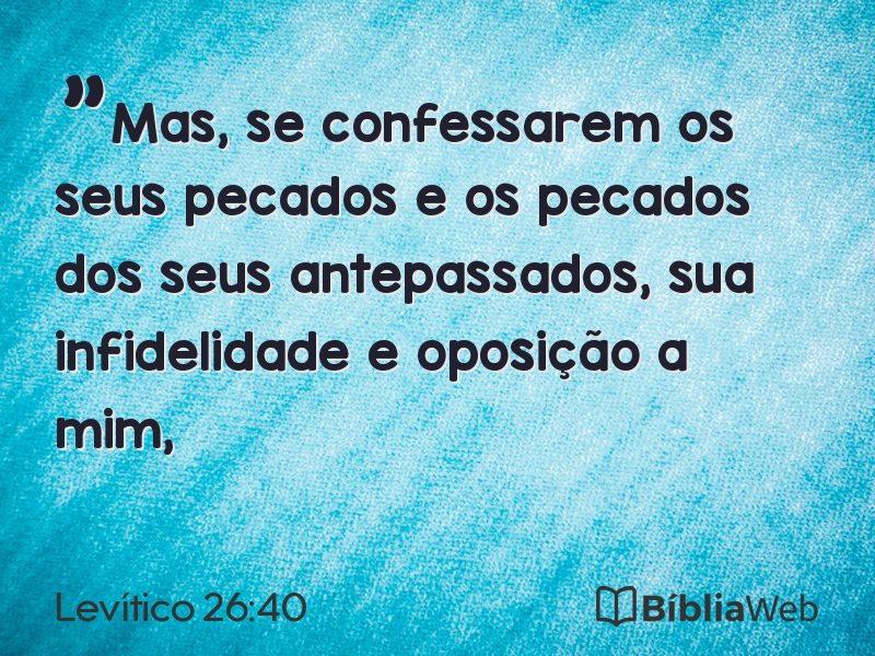 Levítico 26:40 em imagem para compartilhar