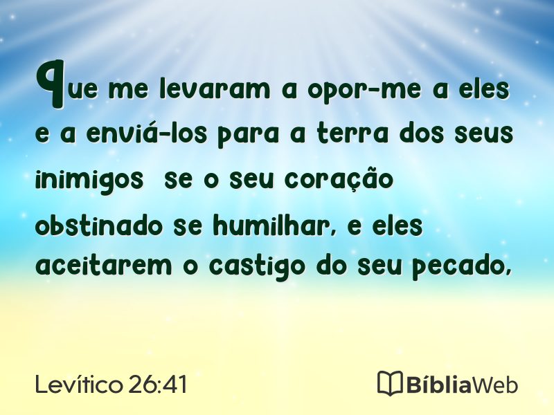 Levítico 26:41 em imagem para compartilhar
