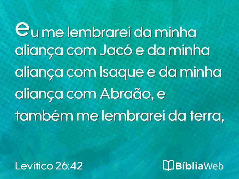 Levítico 26:42 em imagem para compartilhar
